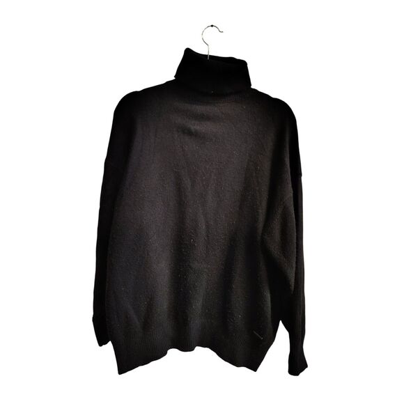 Calvin Klein Men's Large Black Knit Mock Neck Long Sleeve Sweater - Picture 1 of 7